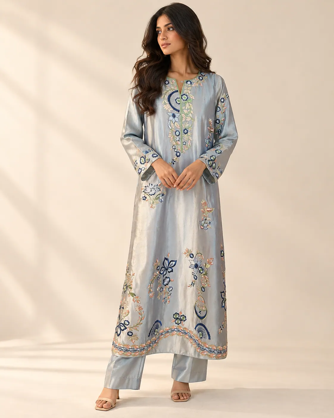 Noor Embroidered Chiffon Suit